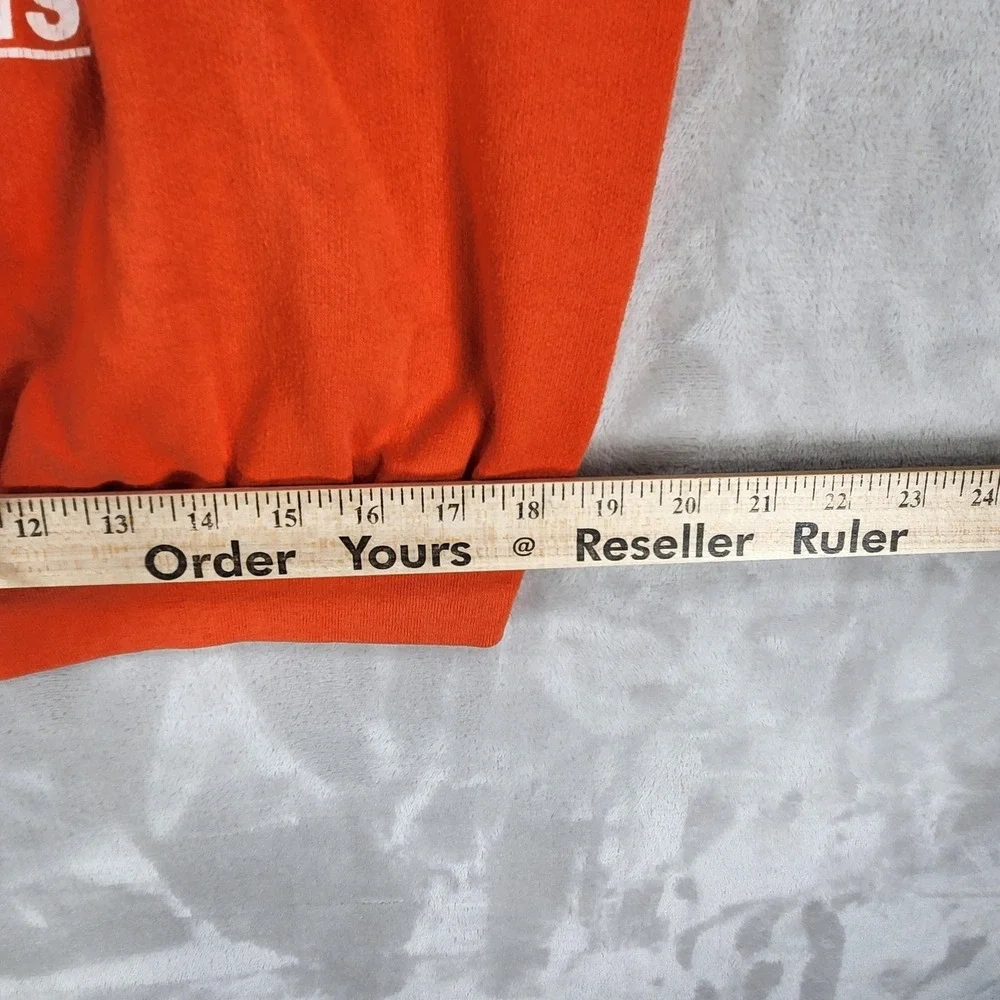 Vintage Denver Broncos Sweatshirt Mens Large Orange NFL Football Trench